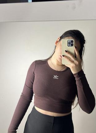 Шоколажний кроп топ adidas