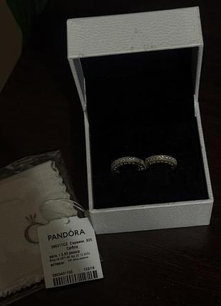Сережки "серця pandora"