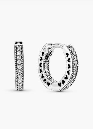 Сережки "серця pandora" 2