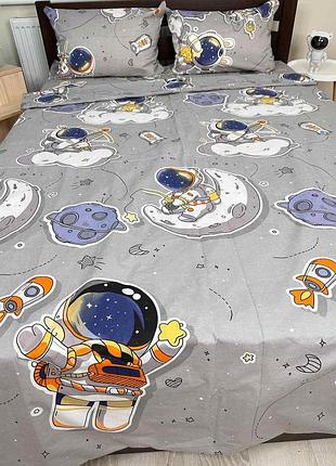 Постельное белье подростковое бязь космонавт на луне