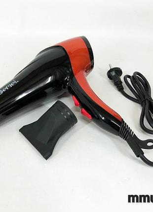 Фен gemei gm-1766 2600вт, фен для голови, жіночий фен для волосся, фен сушка orange
