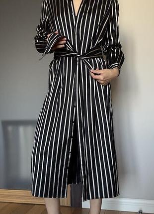Сукня-халат у смужку / накидка, s-m, h&m