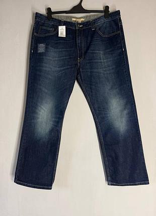 Чоловічі сині джинси marks & spencer (north coast) straight fit (w38 l29) / нові прямі джинси m&s (бавовна 100%)