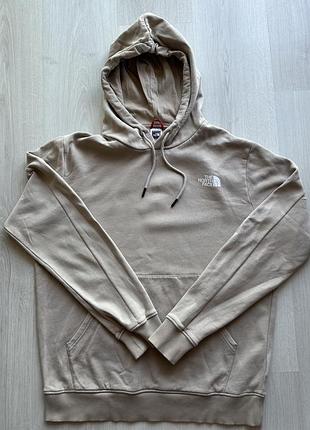 Бежеве худі the north face з принтом на спині, оригінал (l)