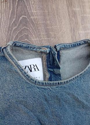 Стильне джинсове міні плаття zara 4