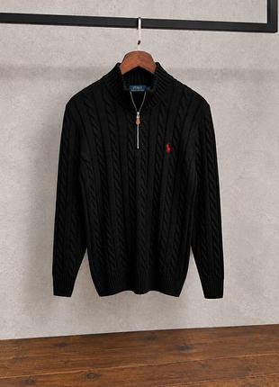 Чоловіча кофта polo ralph lauren в чорному кольорі