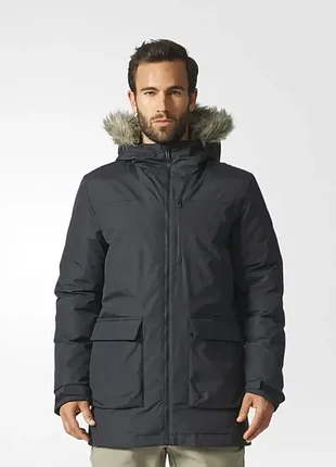 Продам оригінальну зимову подовжену куртку-парку adidas xploric parka у класичному чорному кольорі розмір с, не повний м