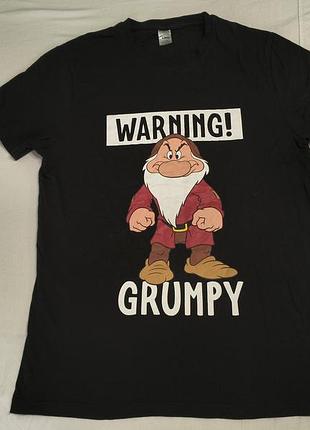Vanilla - disney pixar cotton - warning ! grumpy - стильна футболка - гном ворчун - м