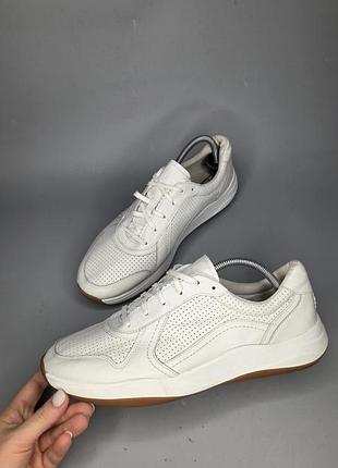 Білі чоловічі повсякденні кросівки clarks sift speed