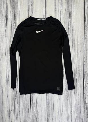 Nike pro термо кофта чёрная оригинал l размер
