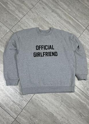 Reformation sweatshirt womens gray  fleece pullover usa size m кофта світшот 2