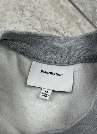Reformation sweatshirt womens gray  fleece pullover usa size m кофта світшот 6