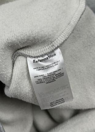 Reformation sweatshirt womens gray  fleece pullover usa size m кофта світшот 7
