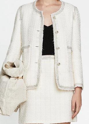 Костюм жіночий zara білий твідовий розмір xs