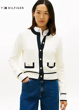 Кардиган tommy hilfiger червоний і білий