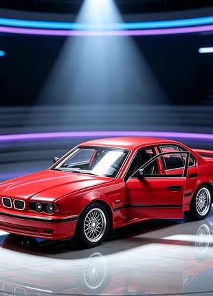 Bmw 5 series e34 металлическая модель машинка игрушка,авто коллекционное,bmw m5 e34 звук,свет, красная