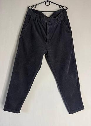 Мужские серые вельветовые брюки zara ман (eur 42 / l)