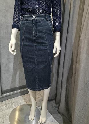 Max mara sportmax code деним юбка миди юбка карандаш джинсовая юбка