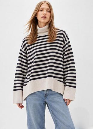 Свитер с горловиной шерсть и кашемир esprit