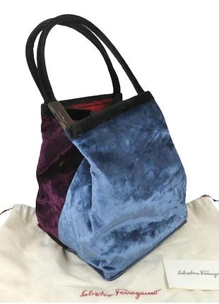 Велюровая сумочка salvatore ferragamo, оригинал