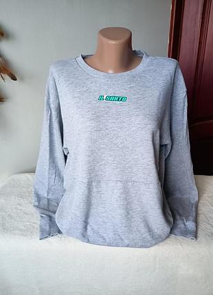 Женская кофта свитшот серая il sarto milano l/xl размер