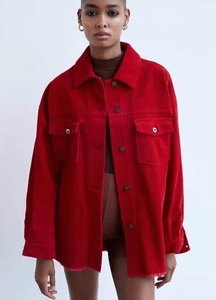 Рубвшка-пиджак вельветовая zara