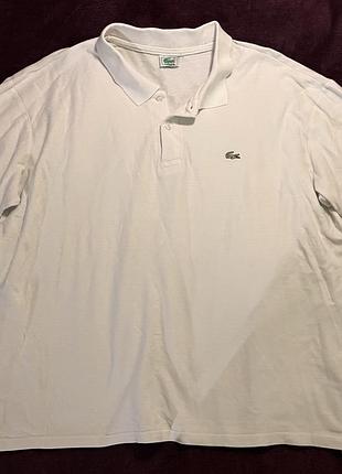 Поло lacoste біле
