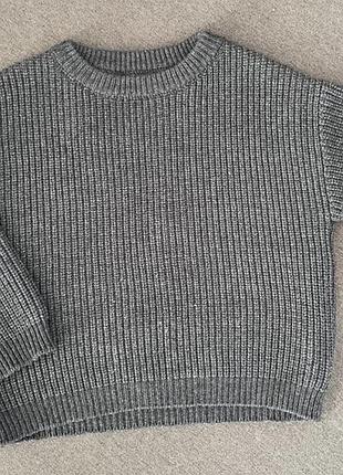 Светр для малюків zara сірий в'язаний