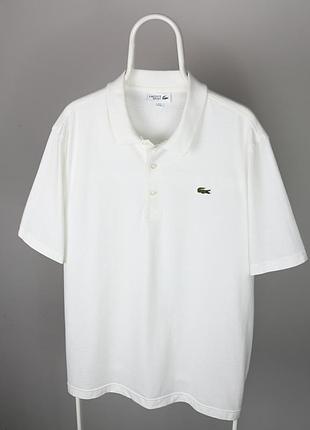 Lacoste поло футболка хл ххл біла бавовна