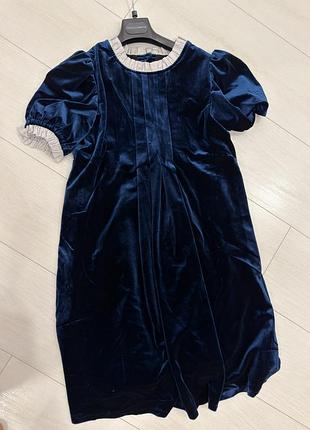 Сукня для підлітків d&g оксамитова синя 150 см
