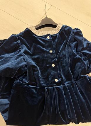Сукня для підлітків d&g оксамитова синя 150 см 3