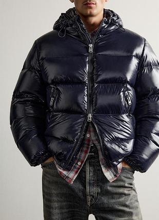 Пуховик чоловічий синій zara new