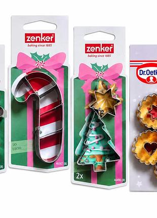 Набор рождественских формочек для печенья zenker + dr. oetker, 10 шт., новогодние формы для выпечки