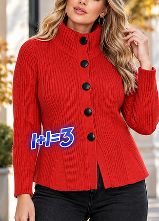 1+1=3 брендовая красная кофта кардиган с ангорой marks &amp; spencer, размер 50 - 52