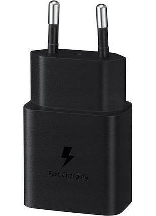Сзу samsung 15w power adapter type-c+type-c cable (ep-t1510xbegeu) black original
