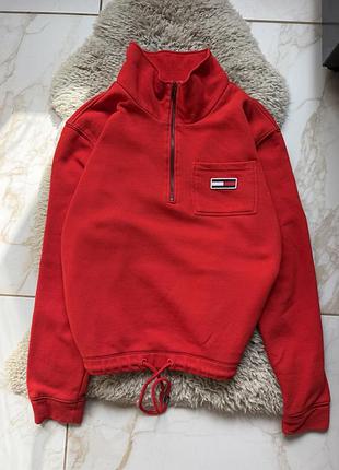 Яскрава жіноча кофна 3/4 зип на флісі від tommy hilfiger