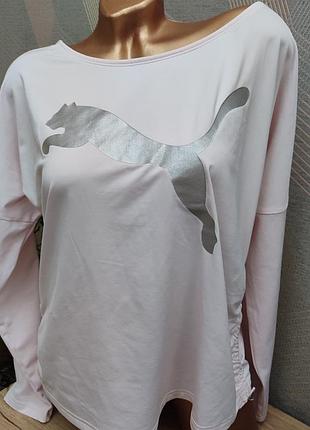 Красивый оригинальный спортивный лонгслив puma