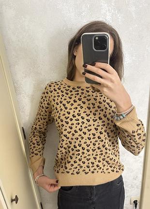 Светр для дівчинки zara леопардовий