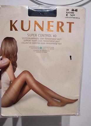 Компресійні матові колготки kunert super control 40 den • розмір iv / 44-46 (l-xl) • німеччина