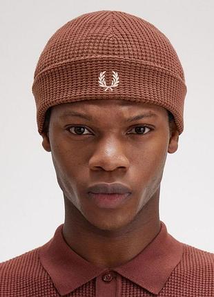 Шапка бини фред перри beanie fred perry котоновая котон хлопок