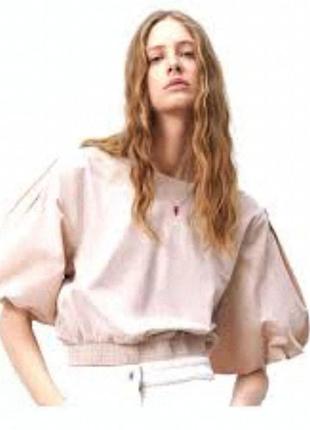 Футболка с объемными рукавами, zara