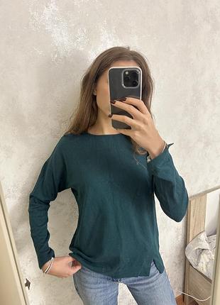 Светр жіночий zara темно-зелений