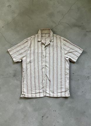В'язана сорочка folk clothing / лляна сорочка в смужку / оригінал