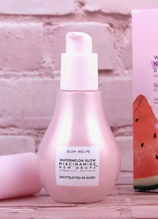 Glow recipe watermelon glow niacinamide dew drops 15 мл | сыворотка с ниацинамидом для сияния и увлажнения лица