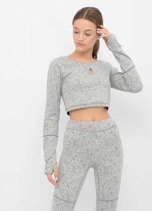 Спортивний топ gymshark glct1852-chm m сірий меланж (5057913002404)