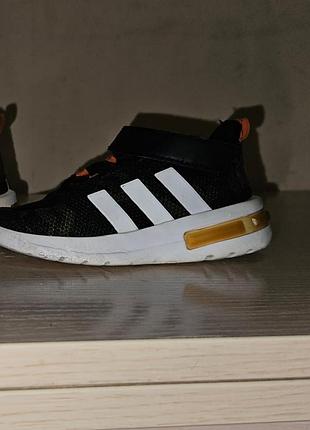 Кроссовки для мальчика adidas, камуфляжные, сетка, на липучке, размер 24, стелька 16 см
