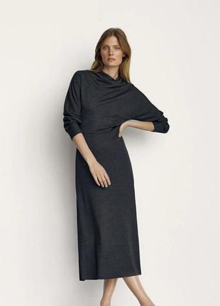 Платье платье макси миди massimo dutti