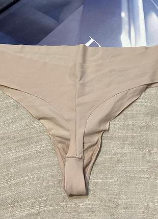 Calvin klein базові бежеві стрінги 2