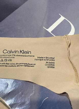 Calvin klein базові бежеві стрінги 4