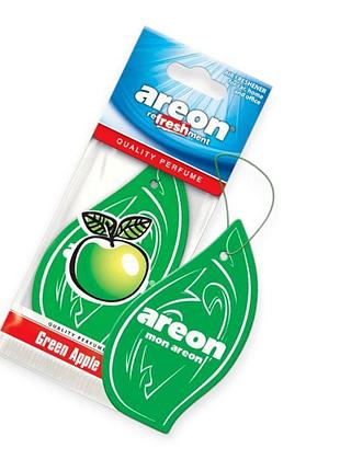 Ароматизатор на зеркало сухой areon лист mon classic "green apple"